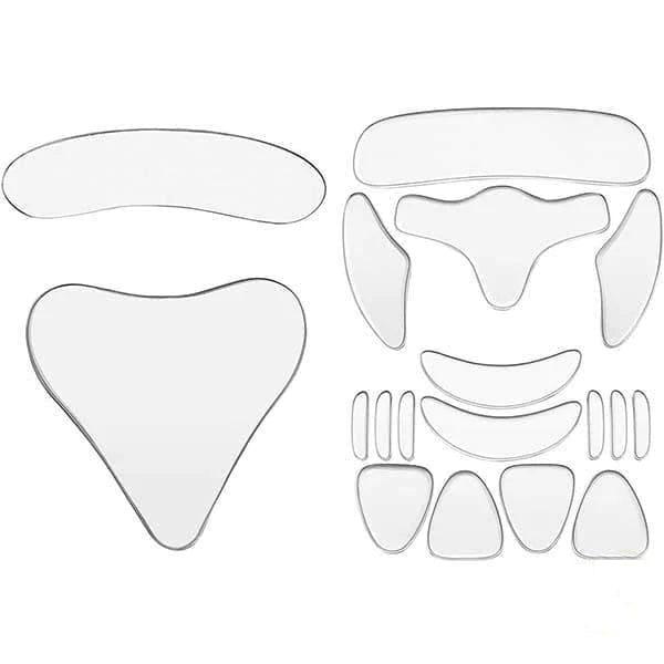 Kit Adesivos Anti Rugas para Rosto Colo Pescoço Decote Bela Pad Silicone Reutilizável