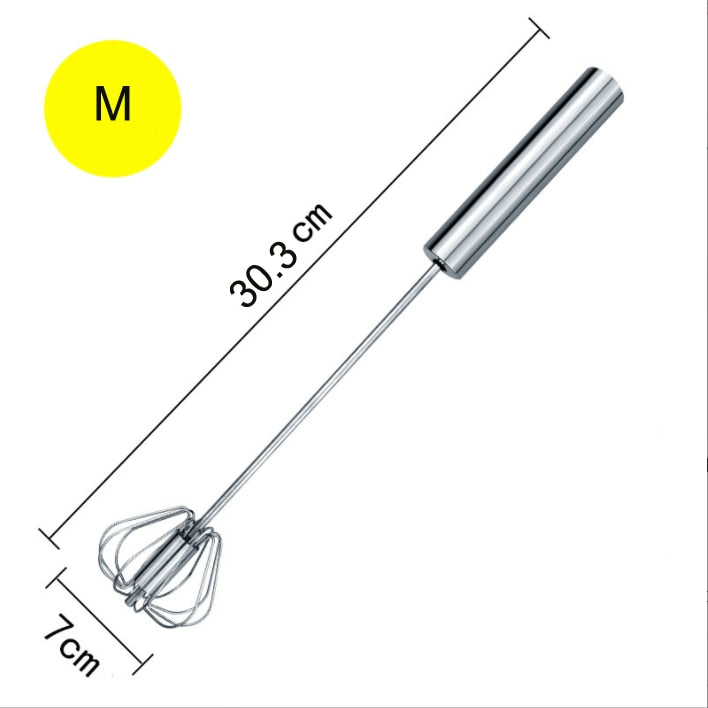 Kit 2 Batedor Fue De Claras Ovos Giratório Bolos Cremes De Aço Inox Universal 35cm