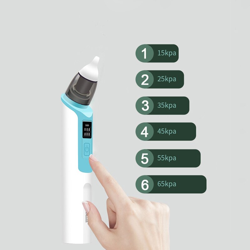 Aspirador Nasal Recarregável Para Bebês Silicone Ajustável Sucção Elétrica Crianças